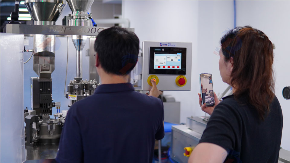 约旦客户远程验货圆满完成，瑞锦琪全自动胶囊充填机获客户高度认可