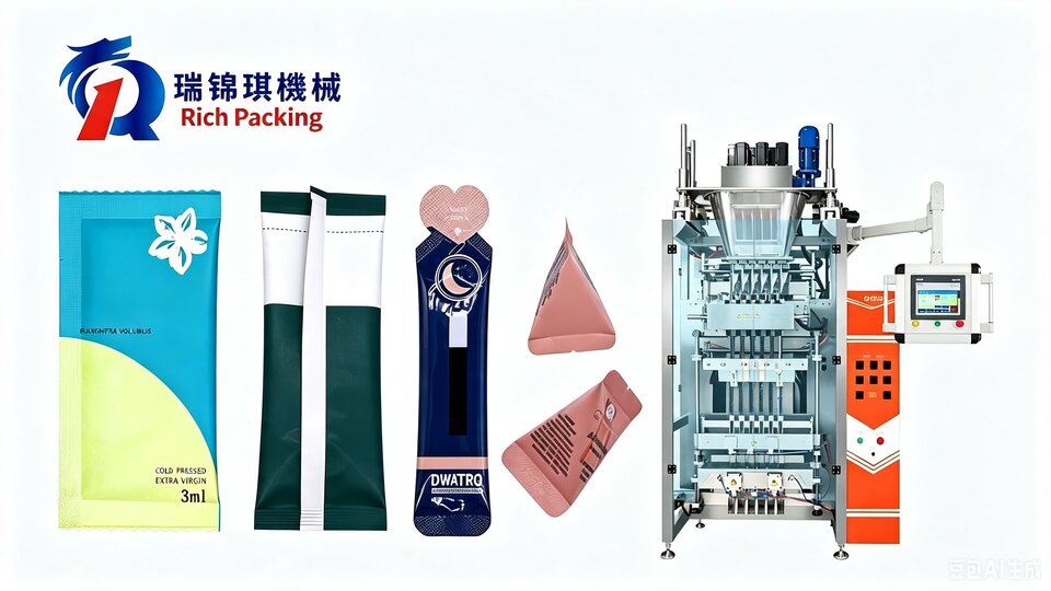 RQ-VP6P六列包装机可以通过更换成型模具,完成背封,三边封,四边封和异形封口。